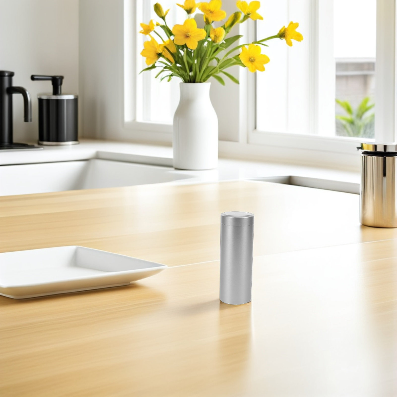 علبة شاي دائرية محكمة الإغلاق  - مراجعة Food Storage Canister وسعره